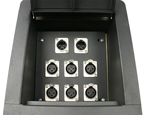 Elite Core | FB8-6XF2XM | Recessed Floor Box | 6 XLRF and 2 XLR Male Connections