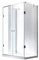 Glaszentrum Hagen - 100x120x100x195 cm - Ares U-Form Duschkabine - Duschabtrennung - Dusche - Pendeltürsystem - 8mm - ESG Glas