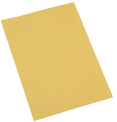 5 Star Office Square Cut Folder Recycled Pre-punched 250gsm Foolscap Yellow [Pack 100]