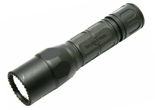 Surefire G2X Linterna LED táctica de salida única con interruptor de clic táctico en la tapa trasera, color negro
