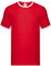Fruit of the Loom Herren T-Shirt Gr. L, Mehrfarbig - Rot/Weiß