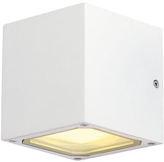 SLV SITRA Cube Wandleuchte, würfelförmig, Weiss, GX53,