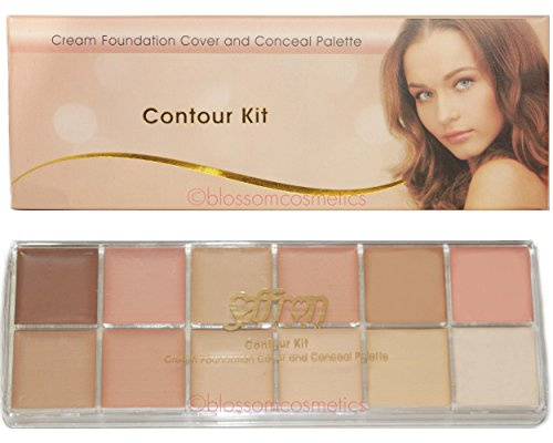 Saffron Contour Kit - Cream Foundation Cover and Conceal Palette