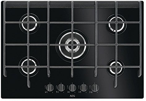 AEG - Table de cuisson à gaz HG 775450 VB finition noire de 75 cm