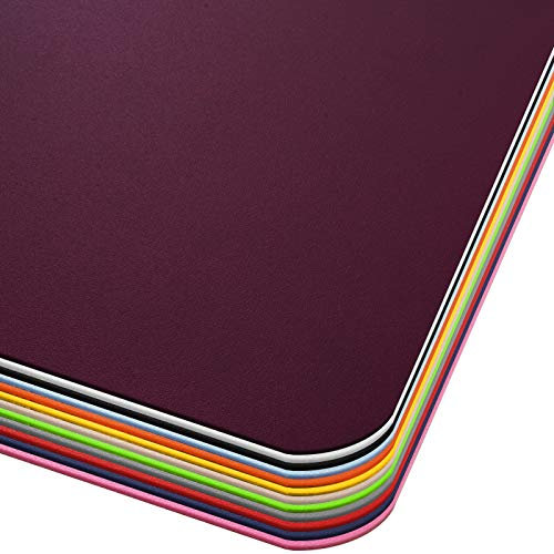 Office Marshal® Bodenschutzmatte in Trendfarben | 114 x 150 cm für Hartböden | ohne schädliche Weichmacher und PVC | Größe und viele Farben zur Auswahl (Lila)