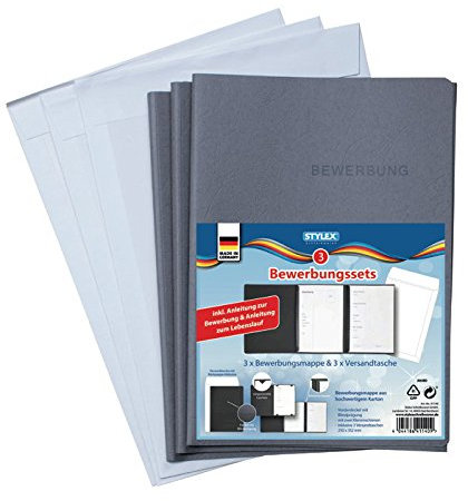 Stylex 41140 Bewerbungs-Set 3 Stück farbig sortiert