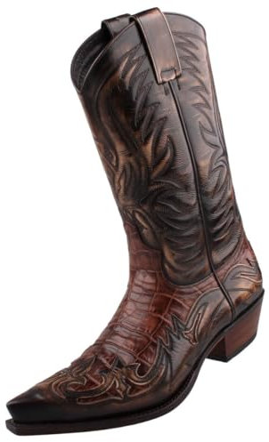 Sendra Stivali da cowboy da uomo, marrone, 45 EU