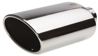 Simoni Racing Embout d'Échappement Ovale/Oblique Inox - 150x100xL250mm - Montage ->54mm