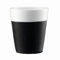 Bodum BISTRO 2-teiliges Tassenset mit Silikonband (Spülmaschinengeeignet, 0,3 liters) schwarz