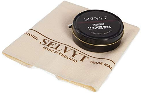 Selvyt Wax polish and Selvyt Premium Cleaning and Polishing Cloth (Burgundy)