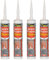 Everbuild 4 X General Purpose Silicone Clear 310ml EVBGPSCL