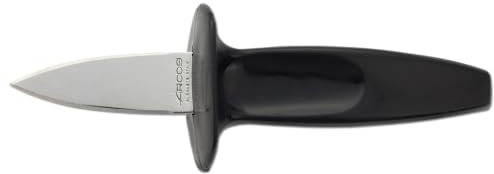 ARCOS Austernöffnermesser aus rostfreiem Stahl 60 mm und ergonomischem Polypropylen-Griff, Austernöffnermesser, Professionelles Küchengadget, Farbe Schwarz