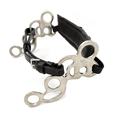 Hackamore Multifunktion Reithalfter aus Leder mit Edelstahlbeschlag - Unisize