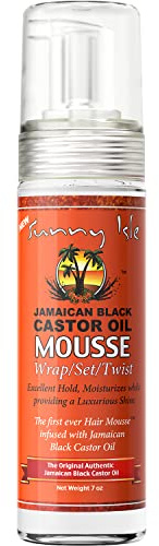 Sunny Isle Jamaican Black Castor Oil Mousse Wrap Set Twist 7oz | Excellent Hold, Luxurious Shine | Moisturizes with Frizz Control