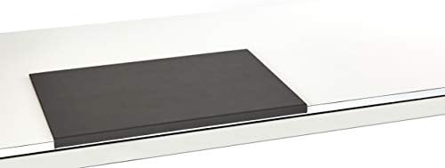 Luxentury Schreibtischunterlage Schreibunterlage Leder Kantenschutz: 58x39 cm Echtleder abgewinkelt Auflage schwarz rutschfest für Büro USO580390