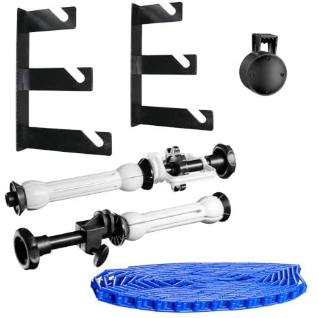 Walimex 3-Fach Hintergrund Wandmontageset 12504 Schwarz, Blau