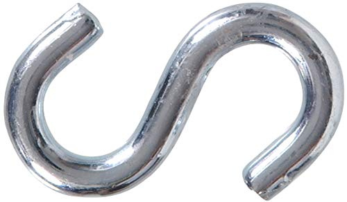 Hardware Essentials S-Hooks, 1/4in x 2in, 50 Pack, Silver