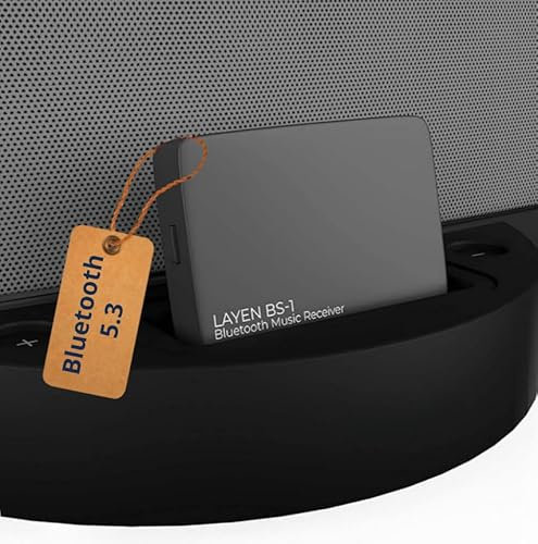 LAYEN BS-1 | 30 Pin Bluetooth 5.3 Adaptor | Superquality 30Pin Wireless Adapter for Bose SoundDock and Other 30-Pin iPod Dock, Docking Stations, Hi-Fi, Stereo and Speakers (Not for cars)