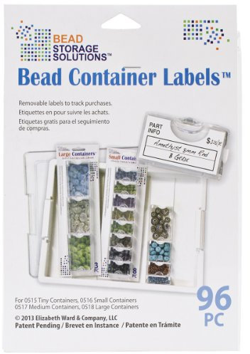 Darice 96-Piece Elizabeth Ward Bead Storage Solutions Container Labels