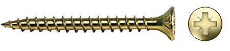 Celo 9B425Vlox - Holzschraube Velox, Vollgewinde, Senkkopf, Pz, Durchmesser 4 x 25 mm, bichromatisiert, 1000 Stück