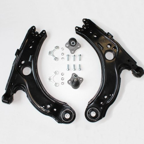 Autoparts-Online: 2 x Querlenker + 2 x Traggelenk/Führungsgelenk + Befestigungsschrauben für die Vorderachse (VW Golf IV / 4)
