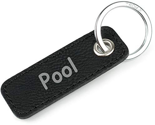 TROIKA Retrotag Pool | Schlüsselring und Anhänger im Retro Style | hochwertiger und langlebiger Schlüsselanhänger | inkl Original Keyring | in Geschenkverpackung