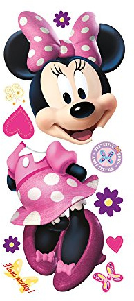 Minnie Bow-Tique Wandaufkleber, zum Abziehen und Aufkleben, Rosa