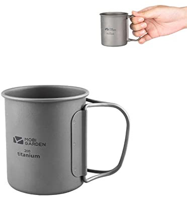 Tasse de camping en titane | Gobelet en titane de camping isolé à double paroi,Double paroi tasse eau café tasse à thé tasse bon pour bureau à domicile Camping en plein air randonnée randonnée Rben