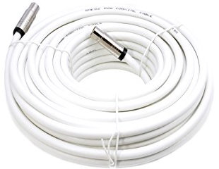 MAST DIGITAL YCAB01L Smedz 5 m TV Aerial Cable Extension Kit with Premium Fitted Compression IEC Male to Male Connectors - White