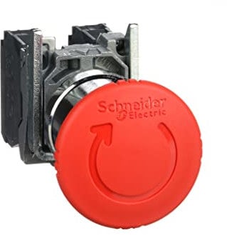 Schneider Electric Harmony XB4 – Not-Stopp-Knopf – Ø40 – Drücken und Drehen – Rot – 1 O+1F – Schrauben – XB4BS8445