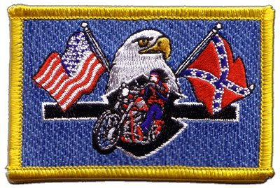 Flaggenfritze Flaggen Aufnäher USA Highway Hero Biker Fahne Patch + gratis Aufkleber