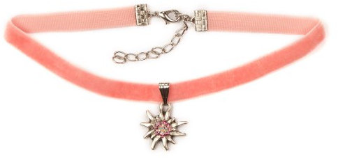 Herbert Hahn Modezubehör Trachten Kropfband - 50995/EDELWEISS - rosé