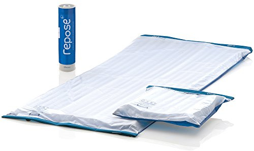 Repose - Pressure Relieving Single Mattress Overlay, Cushion and Manual Pump - Inflatable Pressure Mattress and Cushion - Clinically Proven to Prevent Bed Sores and Pressure Ulcers