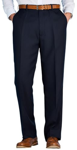 Chums Mens Stretch Waist Formal Smart Work Trouser Pants Navy 40W x 29L