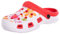 Brandsseller Sabots Femmes Chaussure de Jardin Pantoufle Plage Sandales Motif de Fleurs - Rouge/Blanc - 41 EU