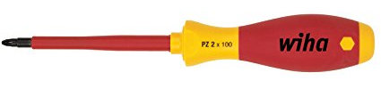 Wiha Schraubendreher SoftFinish® electric Pozidriv (00880) PZ3 x 150 mm VDE geprüft, stückgeprüft, ergonomischer Griff für kraftvolles Drehen, Allrounder für Elektriker