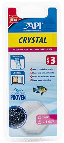 API Crystal Aquarium Filtration Media Cartridges for Superclean 120 and 150 Internal Filter, Size 3, Pack of 1