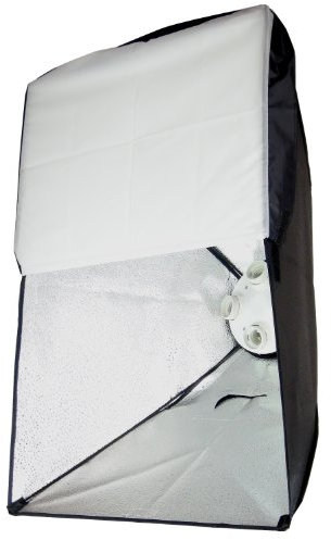 DynaSun ES470 Kit Professionale 50x70 cm 4 in 1 per Illuminatore e Flash con Softbox Bank Integrato Pieghevole, Attacco Quadruplo E27