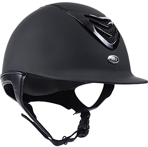 IRH INTERNATIONAL RIDING HELMETS 4G Helmet with Interchangeable Comfort/Sizing Liners, Matte Black, Large (7 1/8-7 1/4)