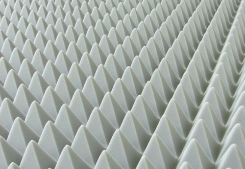Pyramidenschaum aus BASOTECT® lichtgrau 100x50cm Schalldämmung Isolierung Akustik - verschiedene Stärken (100 x 50 x 4cm)