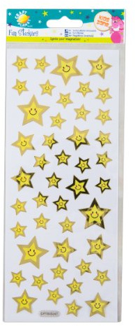Craft Planet Fun Stickers, Smiley Face Stars, for Young Crafters Collection, Posters, Card Making, Scrapbooking, Party Bag Fillers, Books, Reward Charts, Invites, Crafts