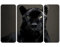 Apalis Selbstklebendes Wandbild Black Puma Triptychon II Leoparden Geparden Wildkatzen, Größe:144cm x 216cm