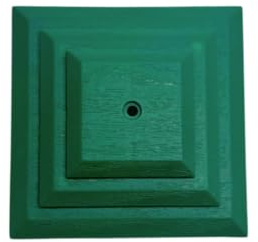 Linic Plastics Pack of 15 Plastic Fence Post Caps in Green to fit a 3 Square Fence Post, Rot Proof. (GT0045). UK Made. Free UK Postage