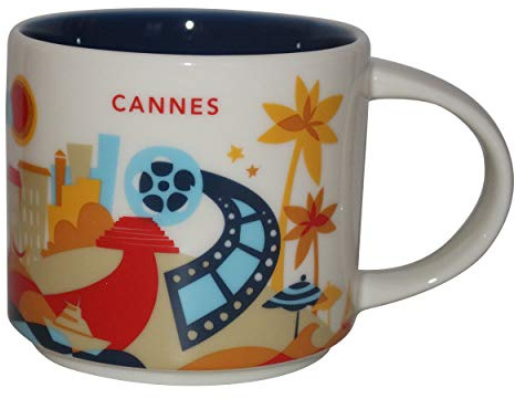 Starbucks Vous Êtes Ici Cannes en Céramique Tasse À Café Nouveau avec La Boîte 14 Oz Blanc