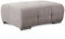 CAVADORE Polsterhocker Mistrel mit Steppung / Sofa-Hocker im modernen Design / Passend zur Polsterserie Mistrel / 109 x 42 x 73 / Kati Grau-Weiss