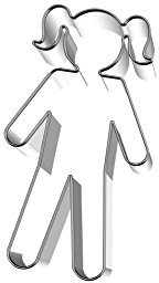 Birkmann 1010693810 Stampino Ragazza Tagliabiscotti, Plastica, Grigio, 5 x 3 x 2 cm