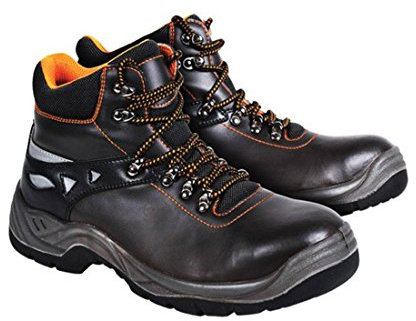 REIS BRPEAKREIS39 Sicherheitsschuhe, Schwarz-Grau-Orange, 39 Größe