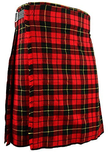 Schottischer Kilt Wallace Tartan Traditionelles Highland-Partykleid Rock Hochland, W40