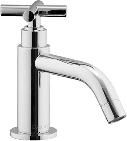 PaulGurkes Kaltwasser Standventil Kreuzgriff Armatur Wasserhahn für Gäste WC Badarmatur für einen Wasseranschluss Kreuzgriff Hahn