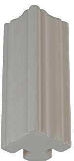 Eckverbinder für Holzblende 9 cm geschweift | Vorhangschiene, Gardinenschiene weiß | 1 Stück